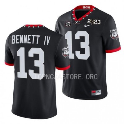 Georgia Bulldogs Stetson Bennett Men's #13 Black 2023 National Championship Playoff Football NCAA Jersey 2406ICDU4