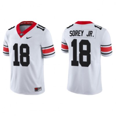 Georgia Bulldogs Xavian Sorey Jr. Men's #18 Game Alternate White Football NCAA Jersey 2406MWDZ2