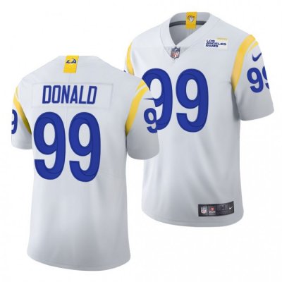 Georgia Bulldogs Aaron Donald Men's #99 2021 Vapor Rams White Limited Alumni Football NCAA Jersey 2406GRFW6