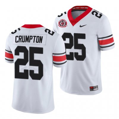 Georgia Bulldogs Ahkil Crumpton Men's #25 40th Anniversary White Alternate Football NCAA Jersey 2406VOHA2