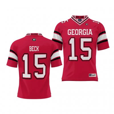 Georgia Bulldogs Carson Beck Men's #15 Player NIL Red Football NCAA Jersey 2406LIIQ3