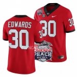 Georgia Bulldogs Daijun Edwards Men's #30 Red 2022 Peach Bowl Playoff Football NCAA Jersey 2406FMVV3