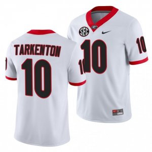 Georgia Bulldogs Fran Tarkenton Men's #10 White Football NCAA Jersey 2406KMKT0