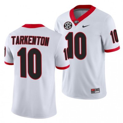 Georgia Bulldogs Fran Tarkenton Men's #10 White Football NCAA Jersey 2406KMKT0