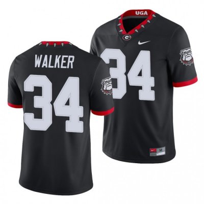 Georgia Bulldogs Herchel Walker Men's #34 Game Alternate Black Football NCAA Jersey 2406ASPZ7