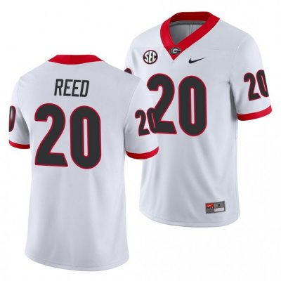 Georgia Bulldogs J.R. Reed Men's #20 Away White Game Football NCAA Jersey 2406RSCF4