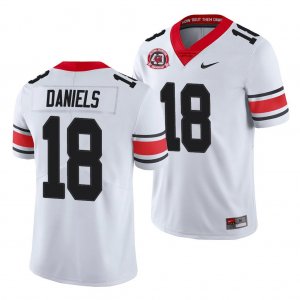 Georgia Bulldogs JT Daniels Men's #18 40th Anniversary White Alternate Football NCAA Jersey 2406LWQU4