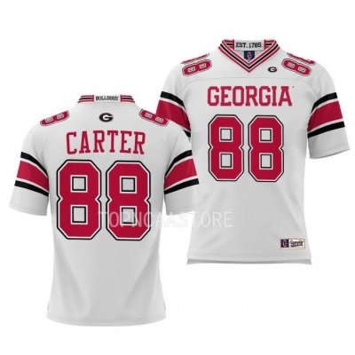 Georgia Bulldogs Jalen Carter Youth #88 Pick-A-Player White Football NCAA Jersey 2406NYTB6