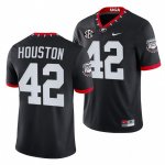 Georgia Bulldogs Justin Houston Men's #42 100th Anniversary Mascot Alumni NFL Black Football NCAA Jersey 2406RMBX5