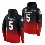 Georgia Bulldogs Kelee Ringo Men's #5 National Champions Color Crash 2021 Black Red Football NCAA Hoodie 2406NEYA0