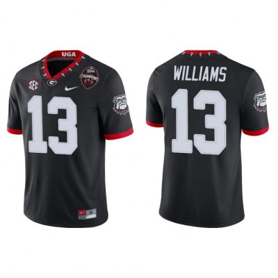 Georgia Bulldogs Mykel Williams Men's #13 2022 National Champions Playoff Black Game Football NCAA Jersey 2406TGZA8