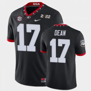 Georgia Bulldogs Nakobe Dean Men's #17 Game 2021 National Champions Black Football NCAA Jersey 2406VUWY5