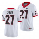 Georgia Bulldogs Nick Chubb Men's #27 Game White Football NCAA Jersey 2406GKPY8