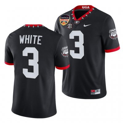 Georgia Bulldogs Zamir White Men's #3 Black 2021 Orange Bowl Playoff 3 Football NCAA Jersey 2406YOKY5